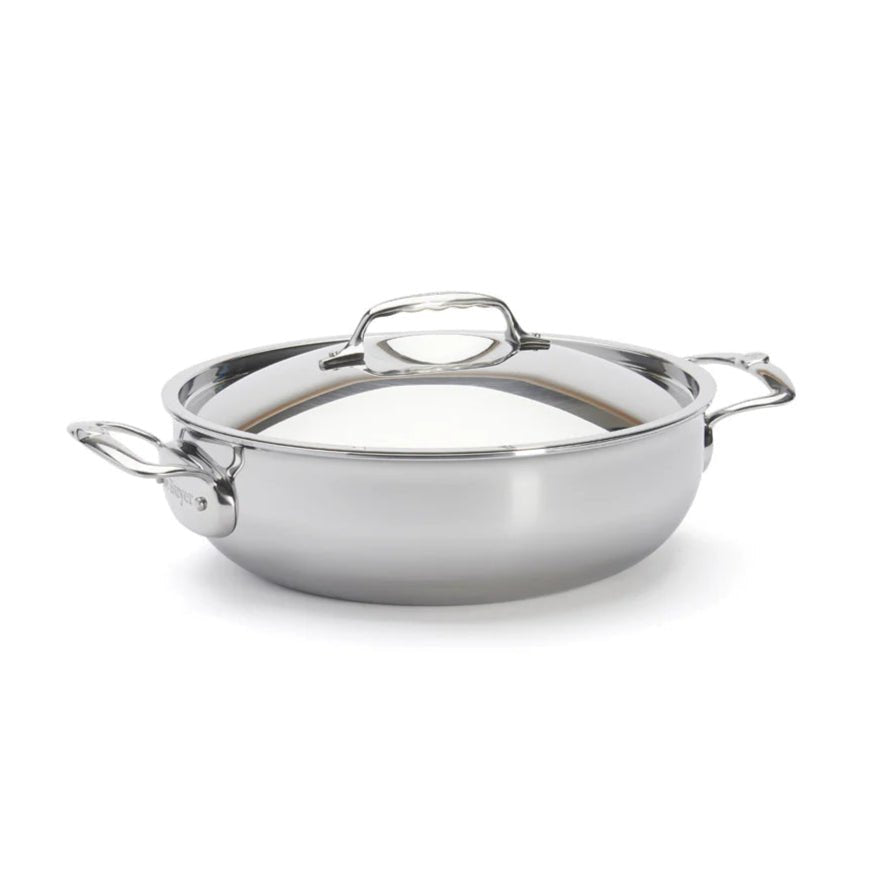 de Buyer - Affinity Rounded Sauté Pan with Lid, Two Handles, ø28cm - Lacbleu Wines - DB3745.28 - 3011243745280