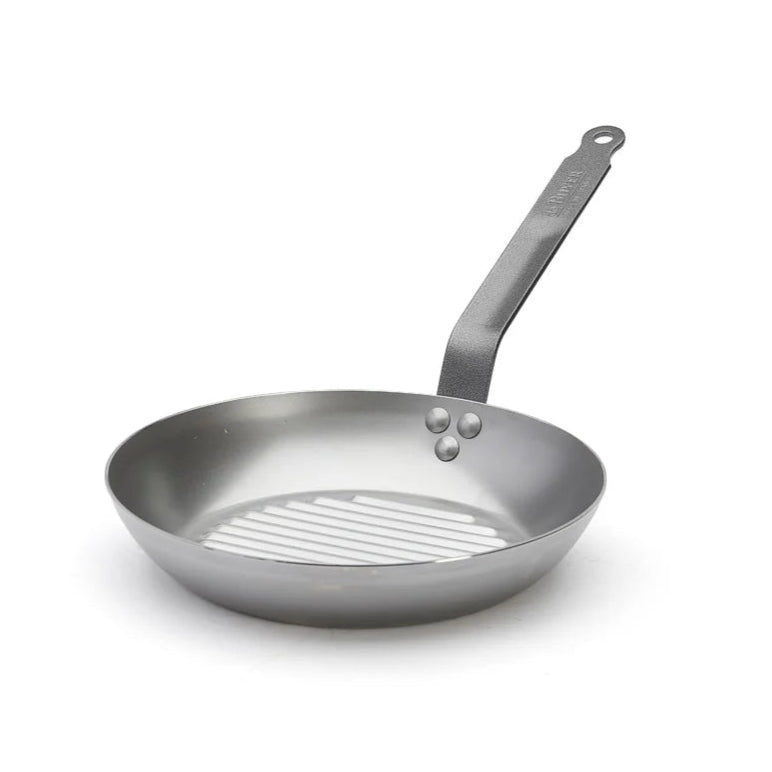 de Buyer - Carbone Plus Round Grill Frying Pan, ø26cm - Lacbleu Wines - DB5530.26 - 3011245530266