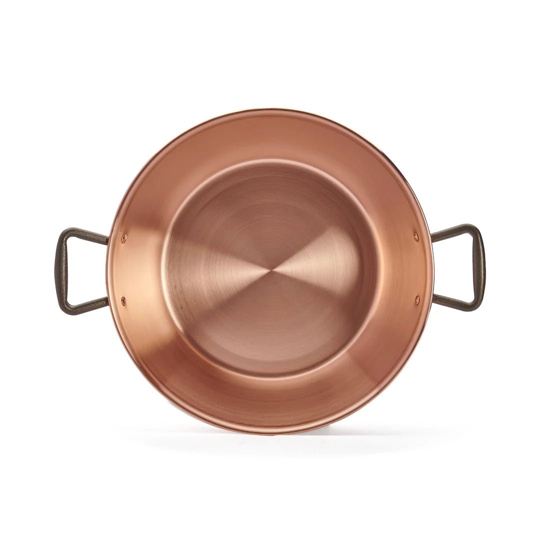 de Buyer - Conical Jam Pan, Copper with Cast Iron Handles, ø38cm - Lacbleu Wines - DB6200.38N - 3011246200380