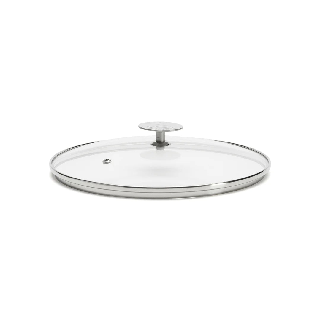 de Buyer - Glass Lid with Steel Knob, ø28cm - Lacbleu Wines - DB3429.28 - 3011243429289