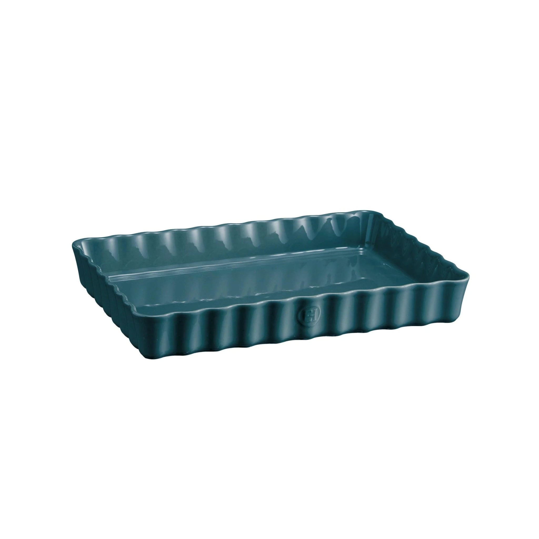 Emile Henry - Deep Rectangular Tart Dish, 34x24cm, Blue Flame - Lacbleu Wines - EH976038 - 3289319760387