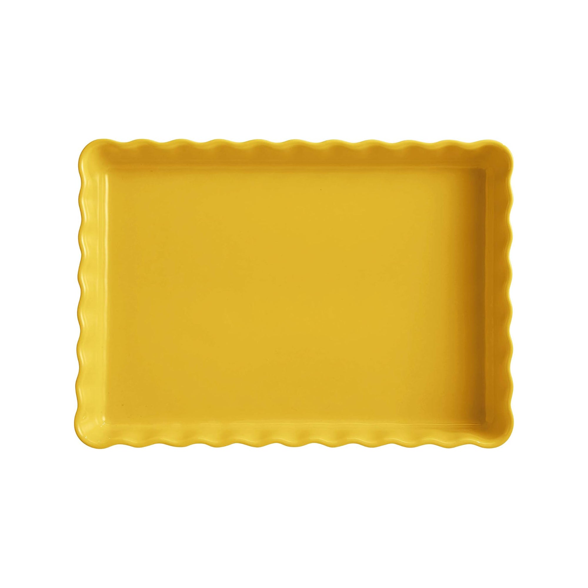 Emile Henry - Deep Rectangular Tart Dish, 34x24cm, Provence Yellow - Lacbleu Wines - EH906038 - 3289319060388