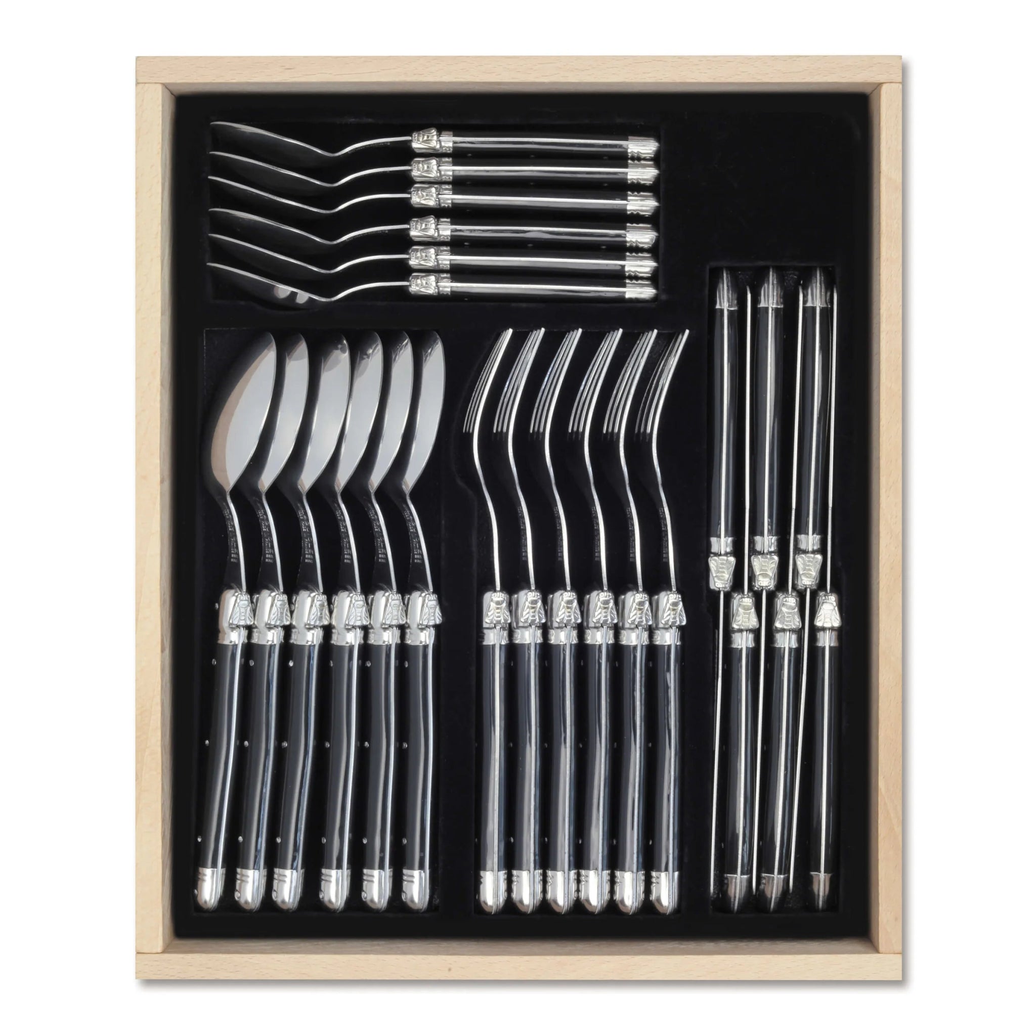 Laguiole par André Verdier - 24 Piece Cutlery Set - Lacbleu Wines - K58N - 3289490014439