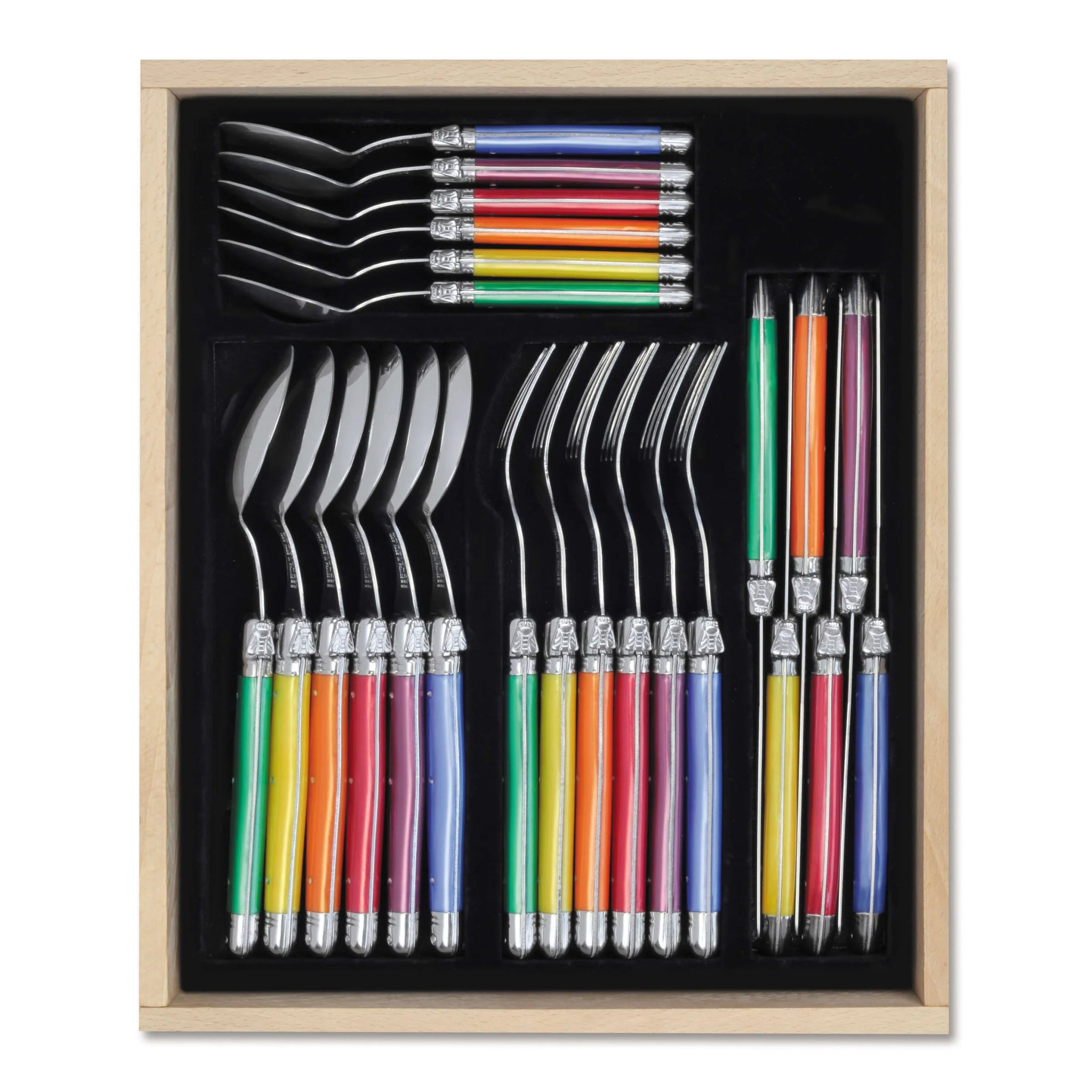 Laguiole par André Verdier - 24 Piece Cutlery Set - Lacbleu Wines - K58PM - 3289490014217