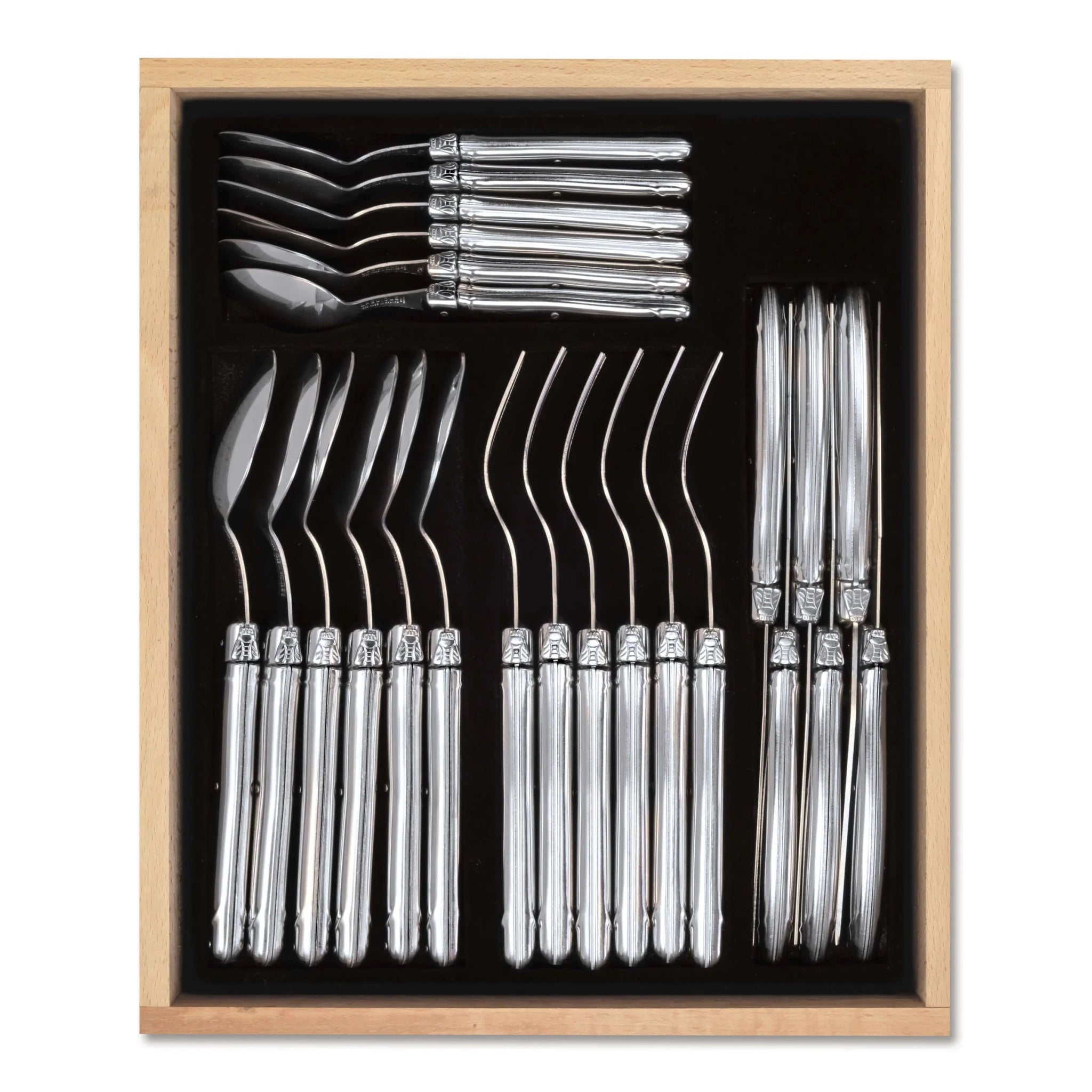Laguiole par André Verdier - 24 Piece Cutlery Set - Lacbleu Wines - K58S - 3289490014415