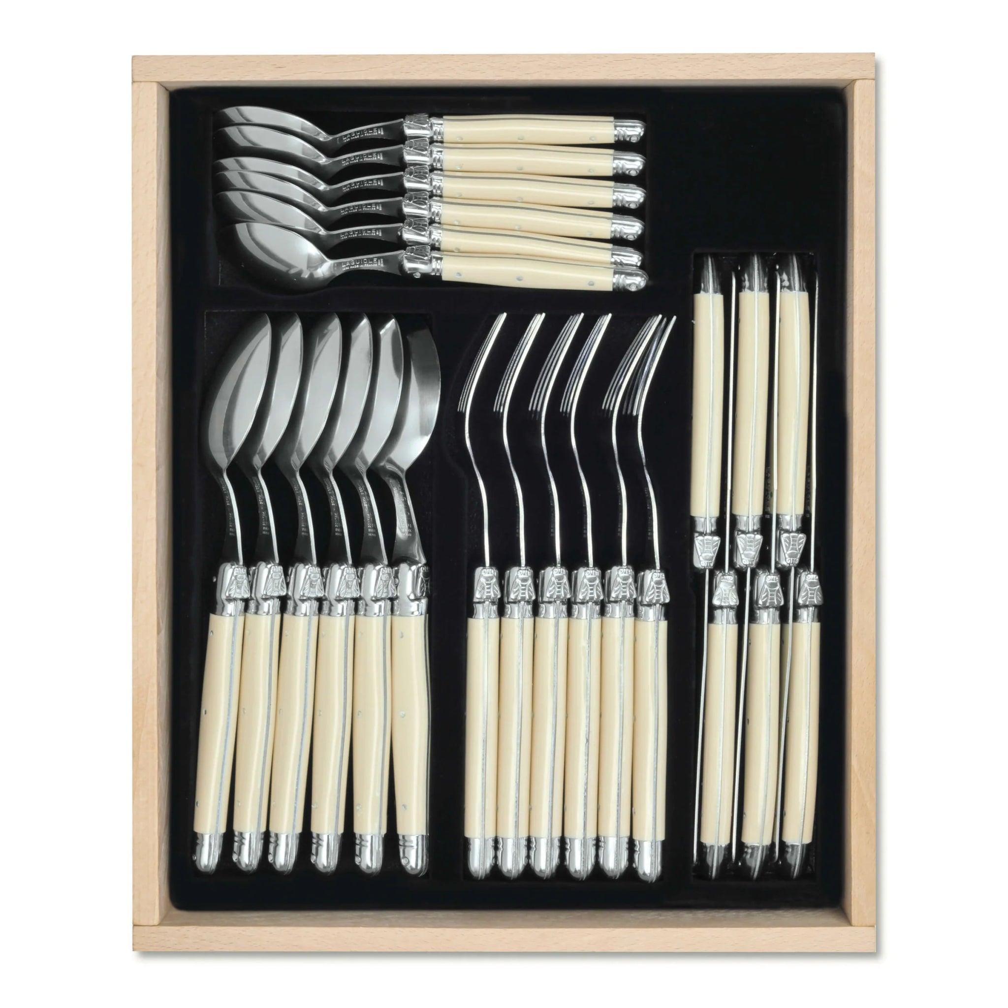 Laguiole par André Verdier - 24 Piece Cutlery Set - Lacbleu Wines - K58W - 3289490005758