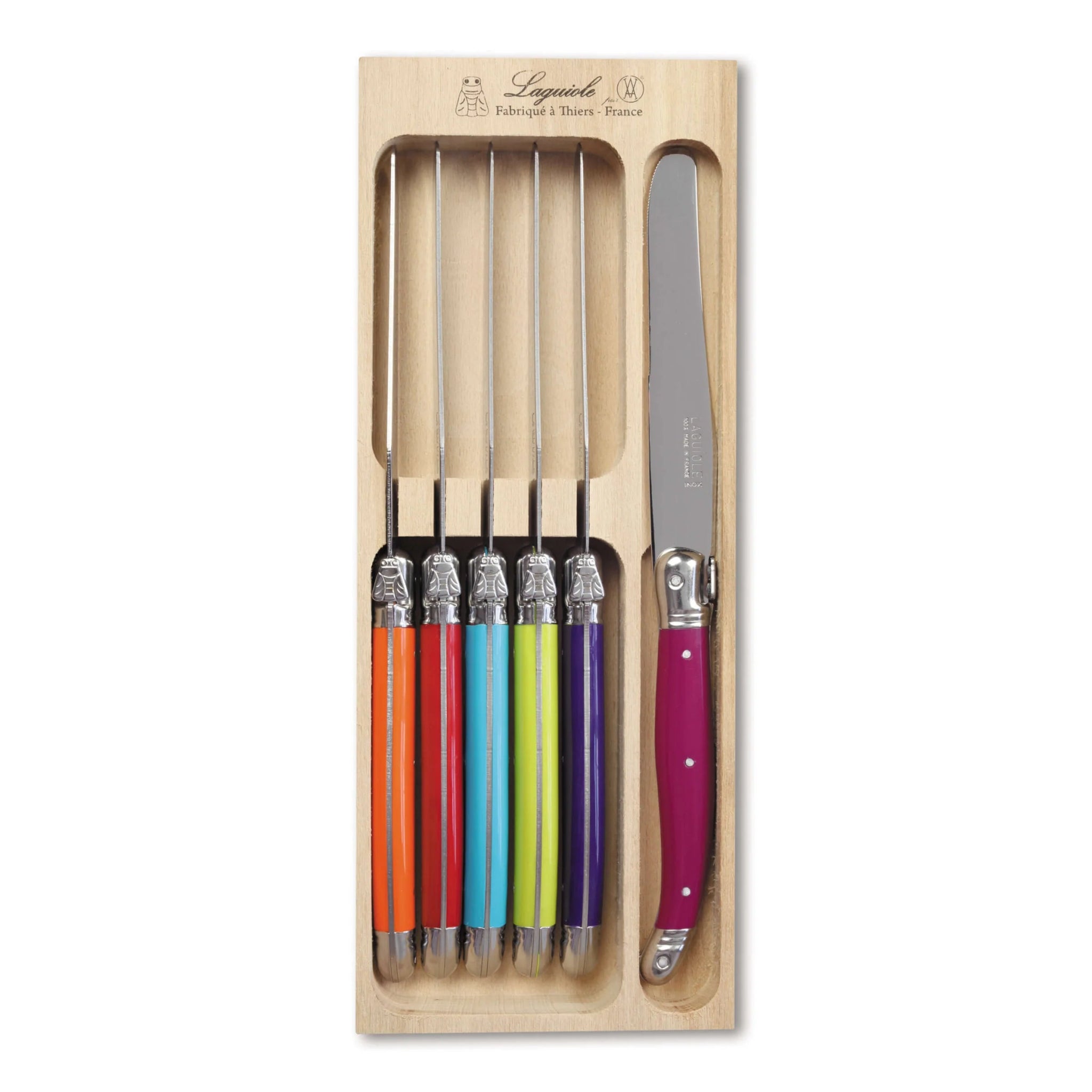 Laguiole par André Verdier - 6 Piece Dinner Knife Set - Lacbleu Wines -