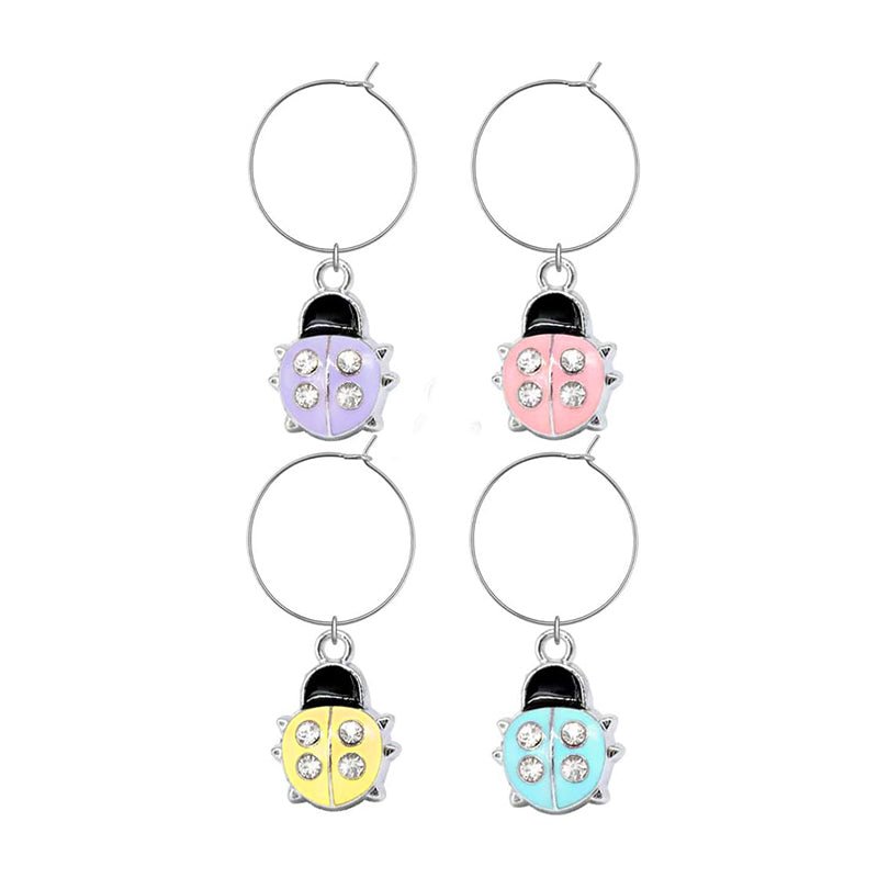 Monnel - Ladybirds Wine Charms Set - Lacbleu Wines - P465 - 756225814105