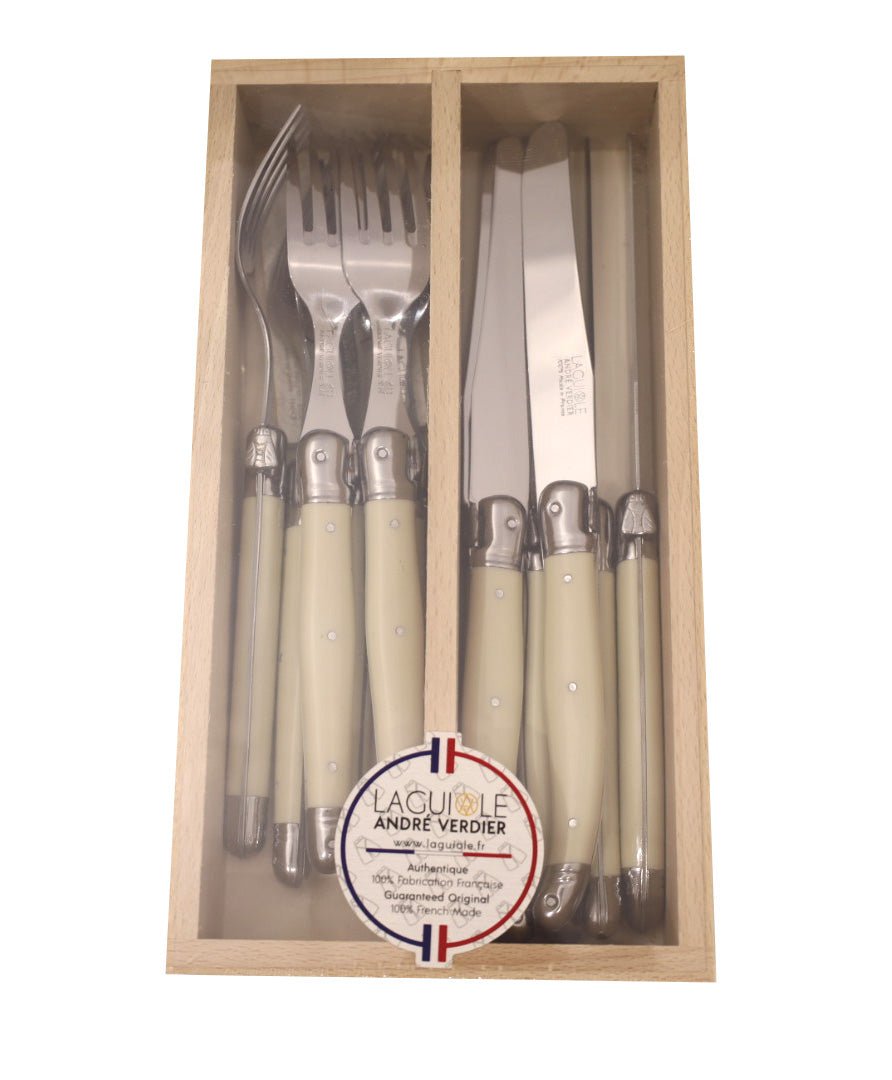 Laguiole by André Verdier - 12 Piece Knife & Fork Set - Lacbleu Wines - K59W - 3289490005772