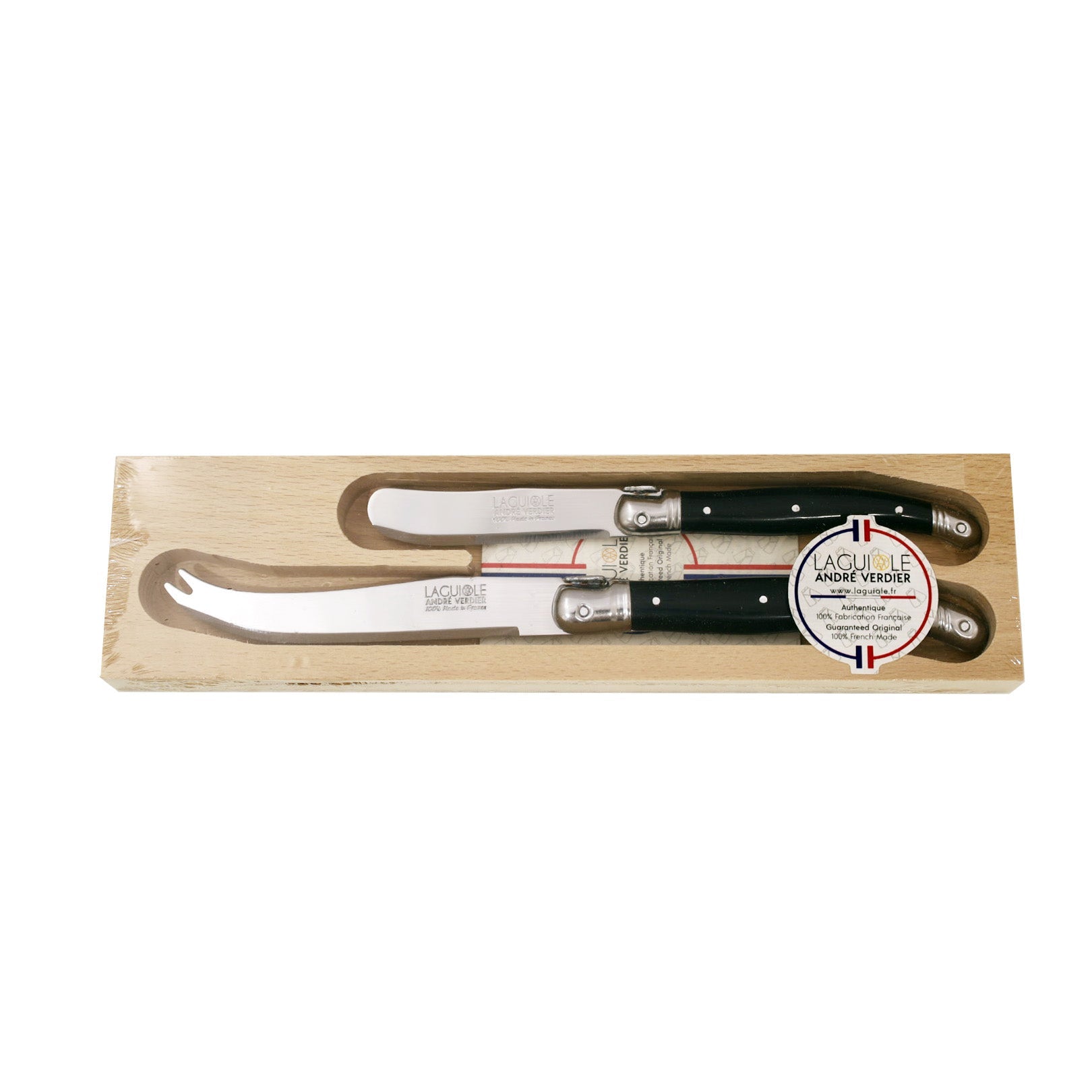 Laguiole by André Verdier - 2 Piece Cheese Knife Set - Lacbleu Wines - K72N - 3289490004331