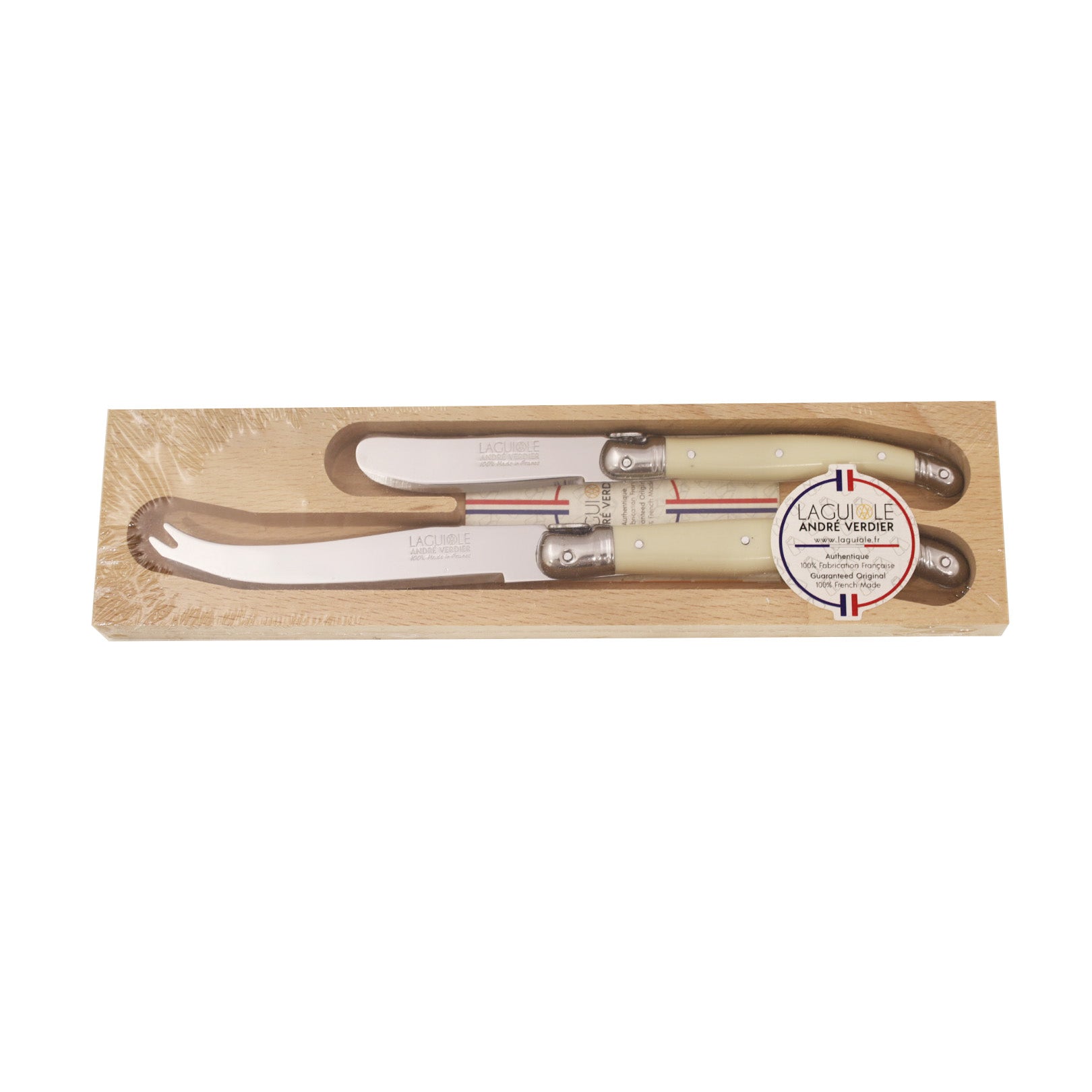 Laguiole by André Verdier - 2 Piece Cheese Knife Set - Lacbleu Wines - K72W - 3289490004348