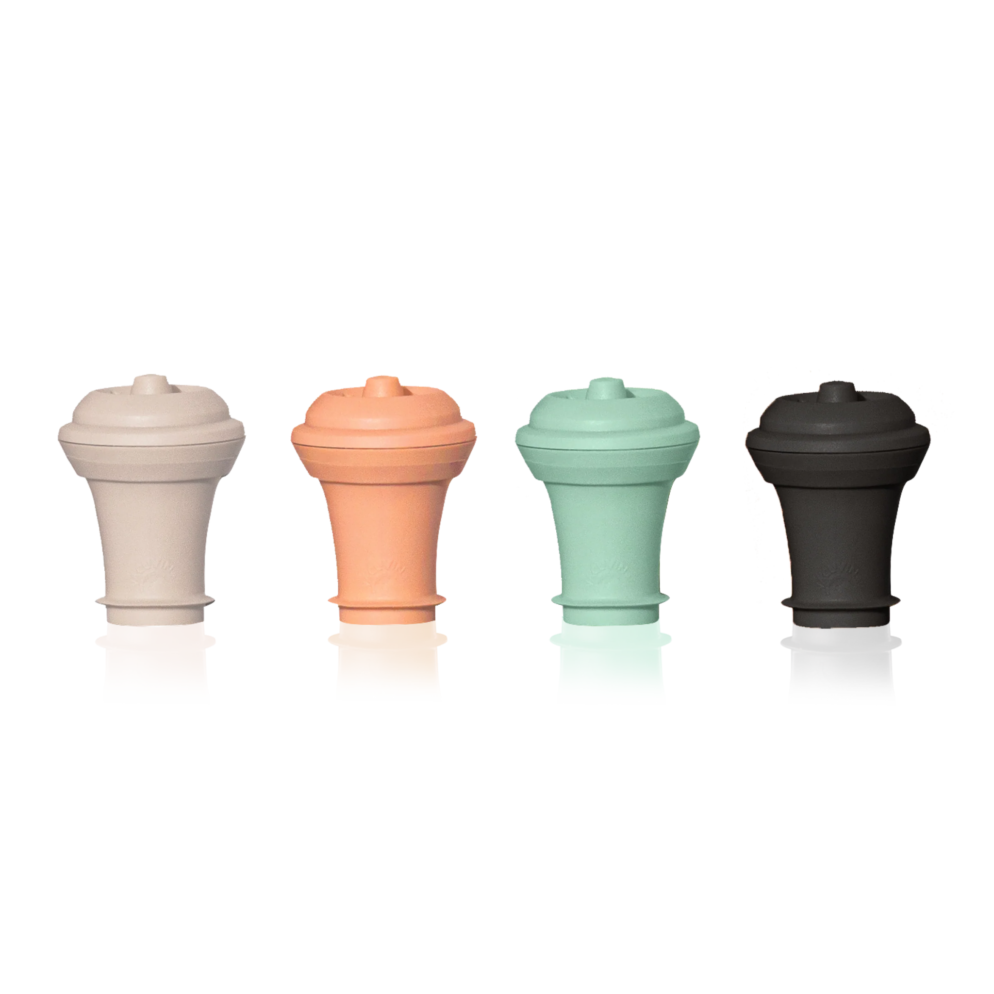 Vacu Vin - 4pcs Loop Wine Stopper Set, Mixed Colours - Lacbleu Wines - VV8890606 - 8714793088917