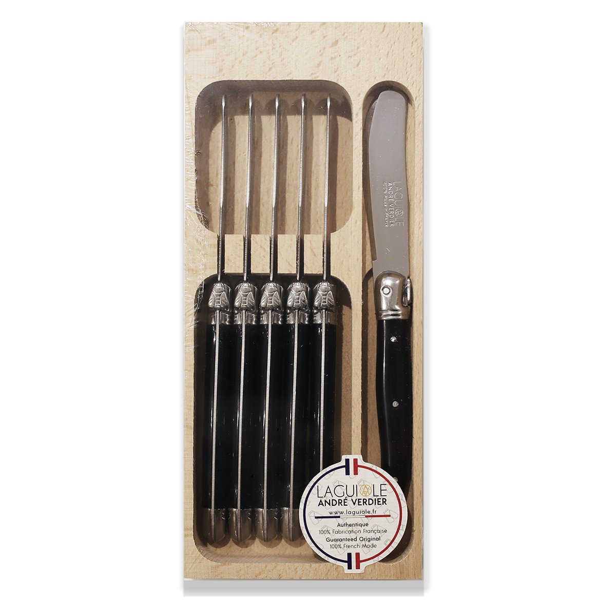 Laguiole by André Verdier - 6 Piece Butter Knife Set - Lacbleu Wines - K55N - 3289490003297