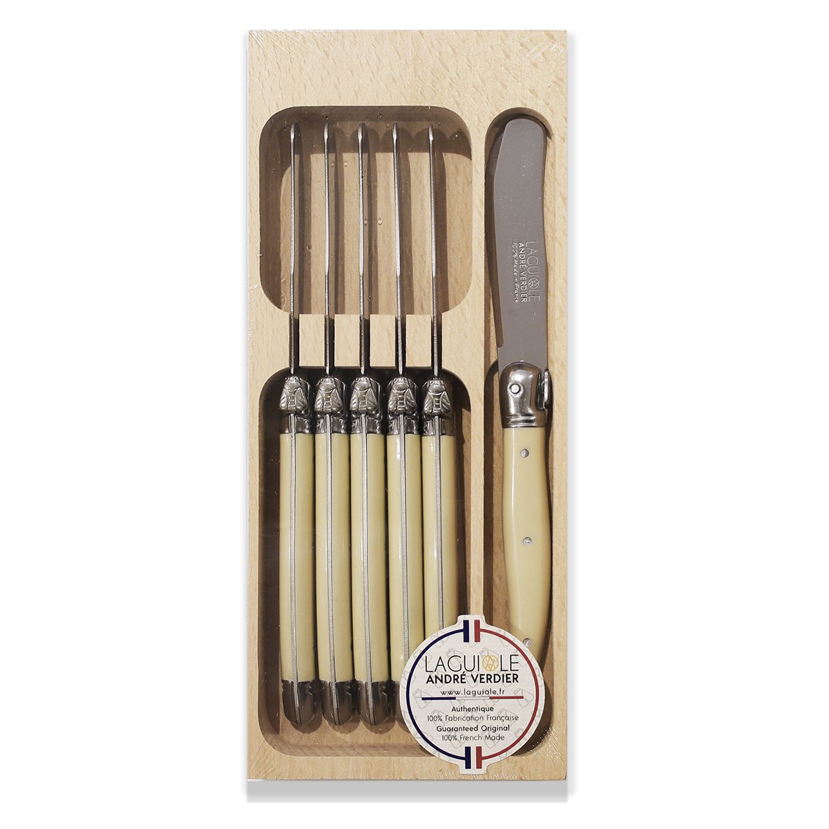 Laguiole by André Verdier - 6 Piece Butter Knife Set - Lacbleu Wines - K55W - 3289490003303