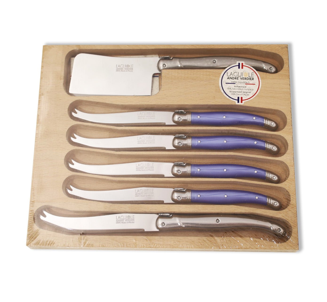 Laguiole by André Verdier - 6 Piece Cheese Knife Set - Lacbleu Wines - K71S - 3289490014446