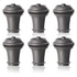 Vacu Vin - 6 Wine Saver Vacuum Stoppers, Grey - Lacbleu Wines - VV886360 - 8935104725707