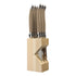 Laguiole by André Verdier - 6pcs Steak Knife Set in Knife Block - Lacbleu Wines - K50T - 3289490008377