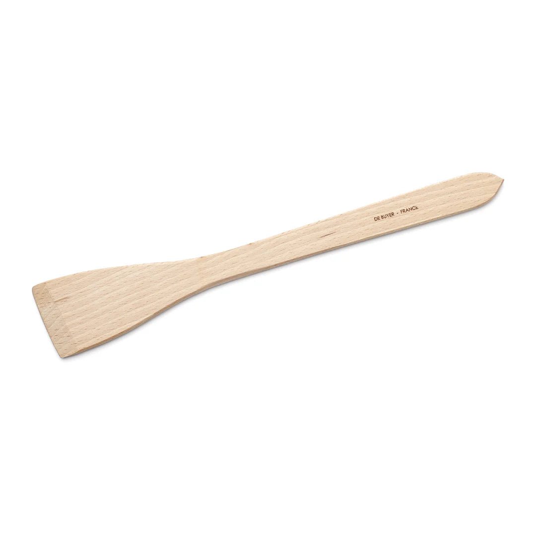 de Buyer - B Bois Wooden Bevelled Spatula, Beechwood - Lacbleu Wines - DB487230 - 3011244872305