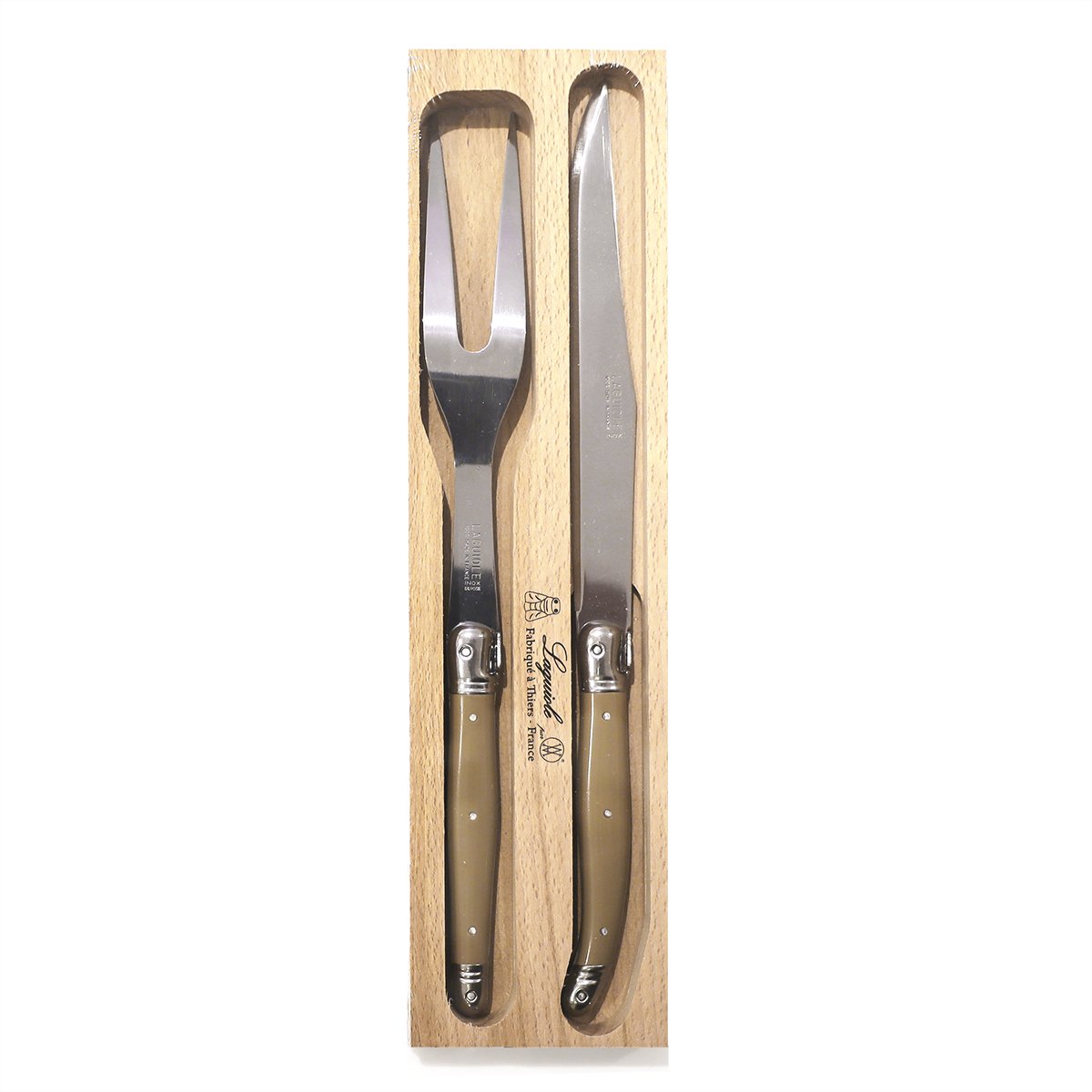 Laguiole by André Verdier - Carving Set - Lacbleu Wines - K75T - 3289490014675