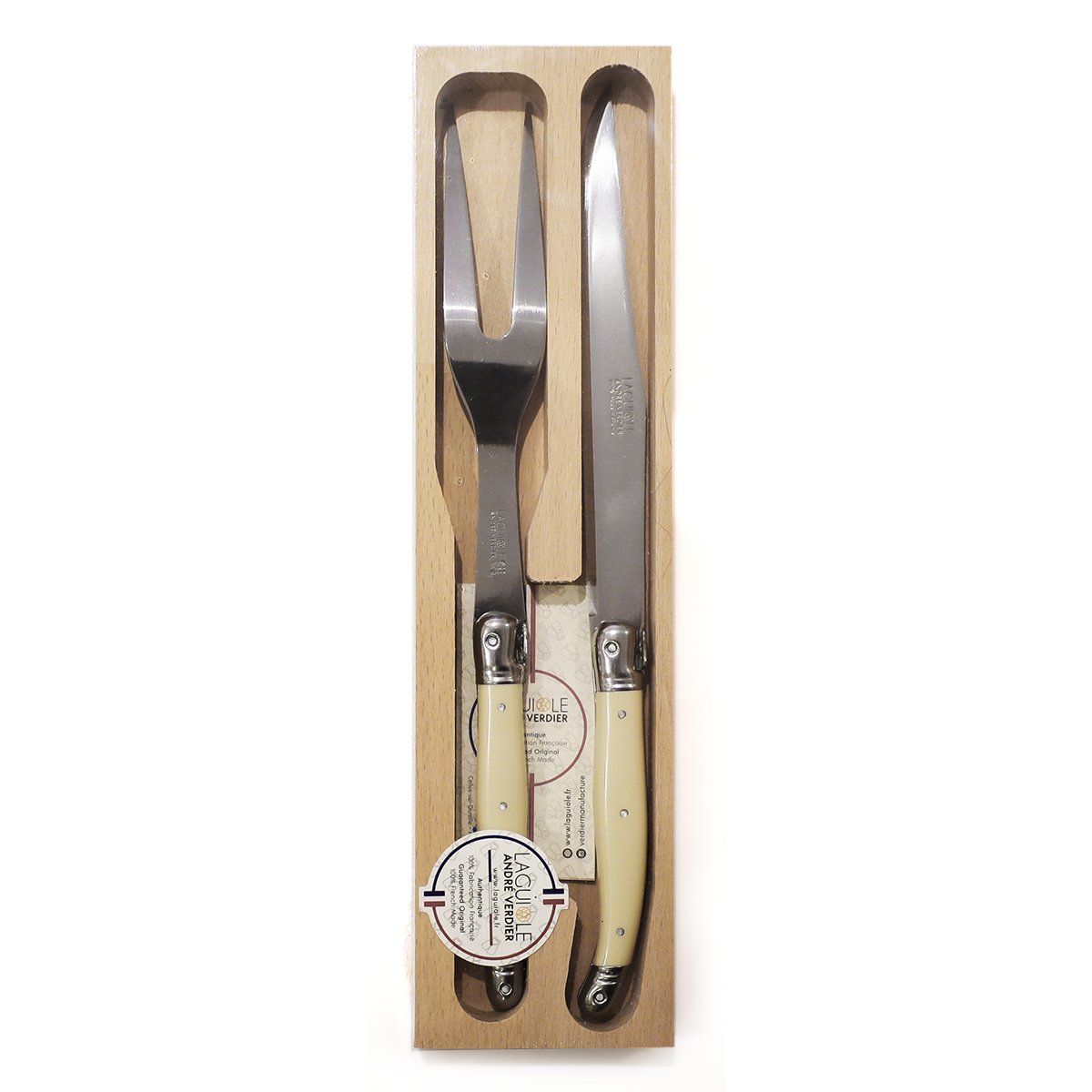 Laguiole by André Verdier - Carving Set - Lacbleu Wines - K75W - 3289490006380