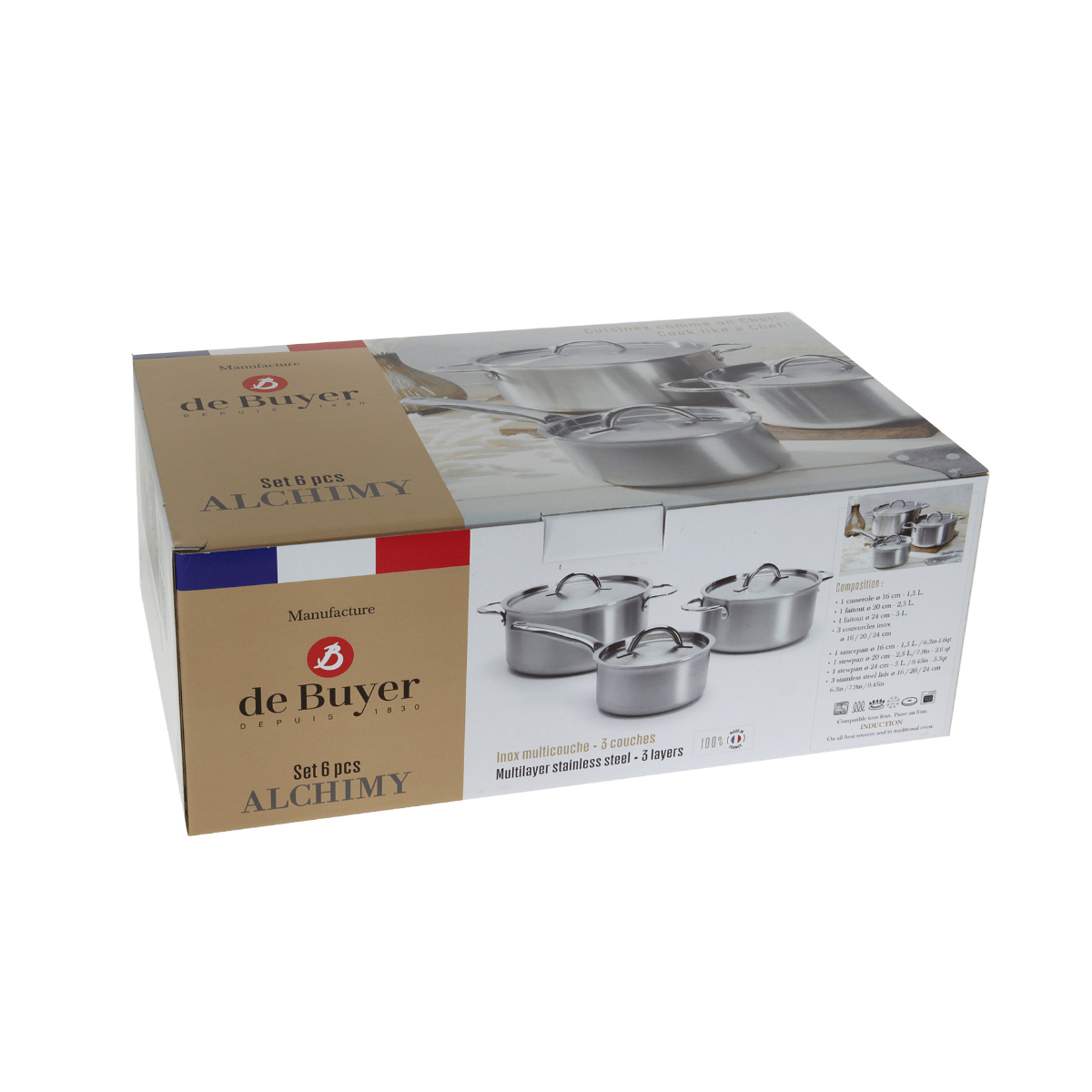 de Buyer - 3 Piece Alchimy Cookware Set - Lacbleu Wines - DB3601.06 - 3011243601067