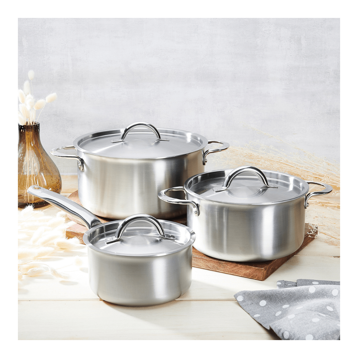 de Buyer - 3 Piece Alchimy Cookware Set - Lacbleu Wines - DB3601.06 - 3011243601067