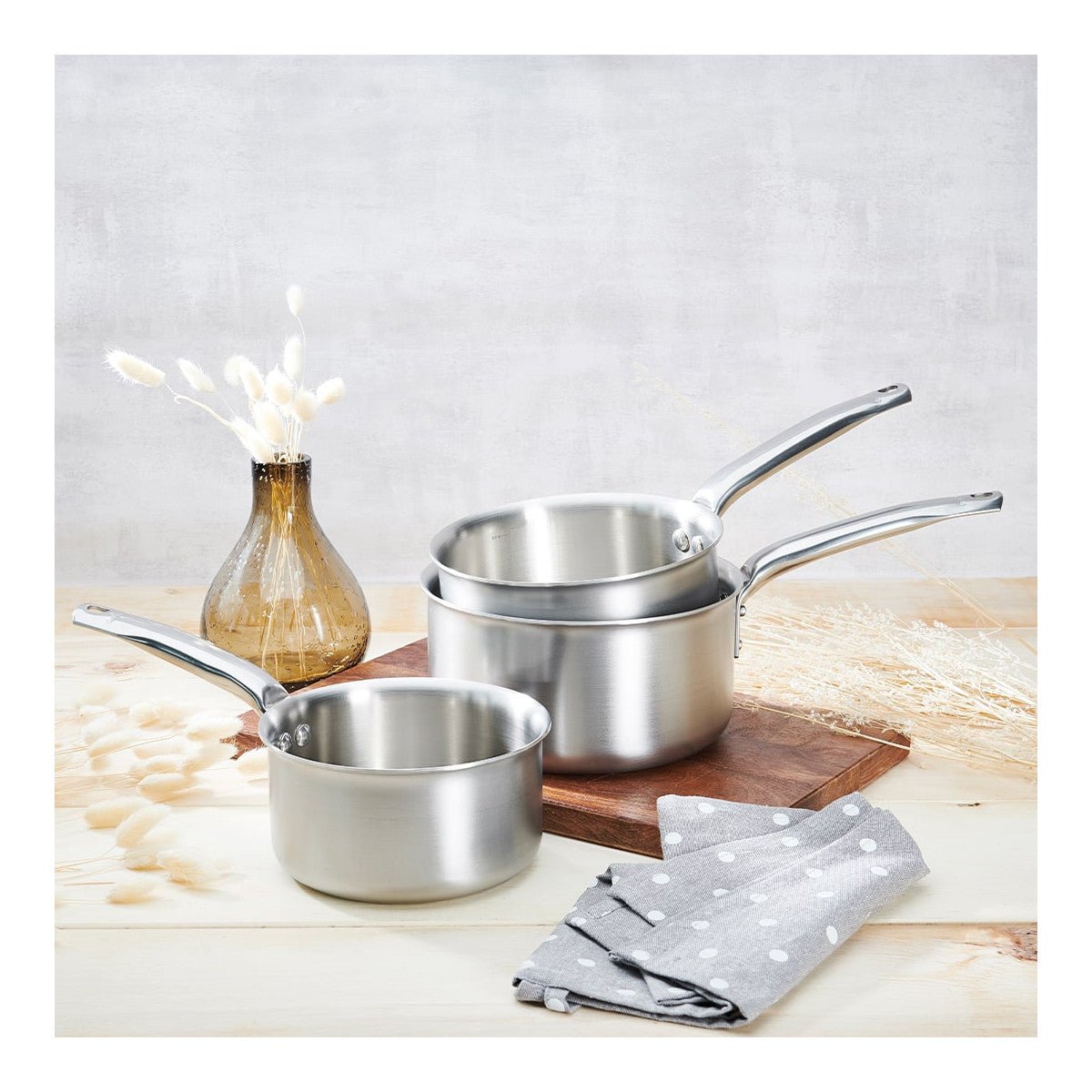 de Buyer - 3 Piece Alchimy Saucepan Set - Lacbleu Wines - DB3601.03 - 3011243601036