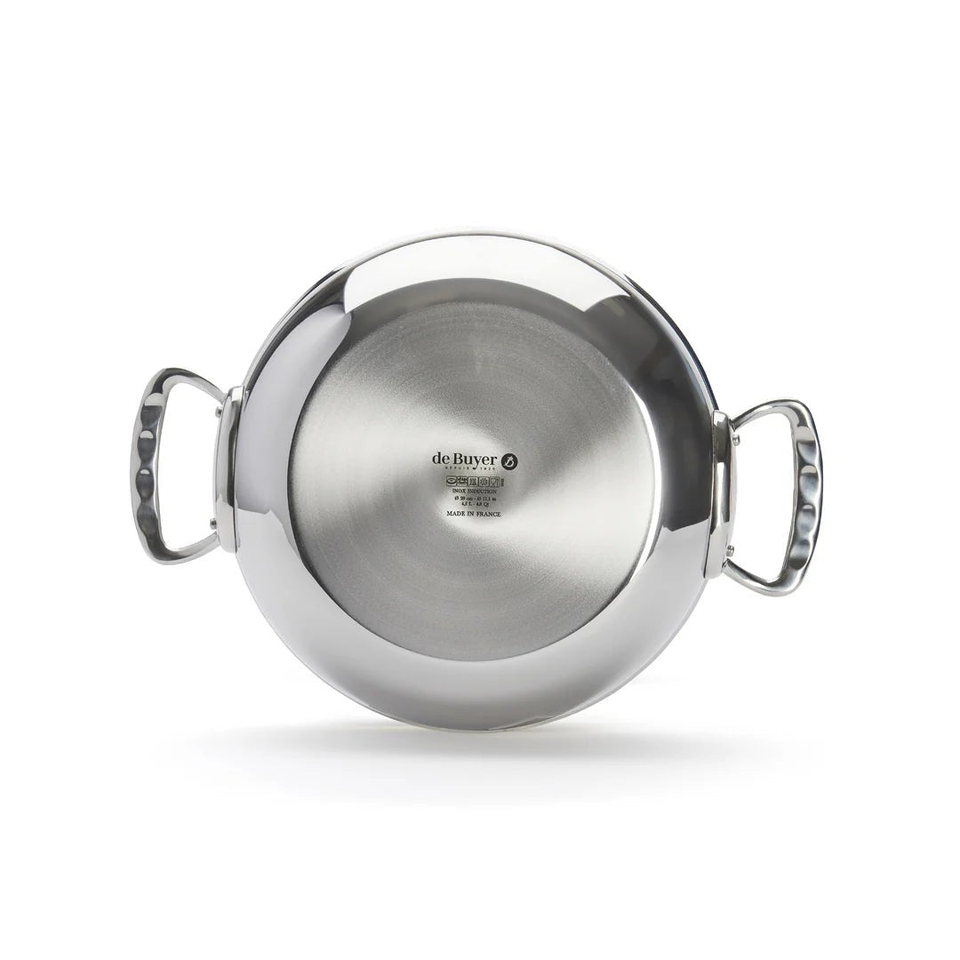 de Buyer - Affinity Rounded Sauté Pan with Lid, Two Handles, ø28cm - Lacbleu Wines - DB3745.28 - 3011243745280