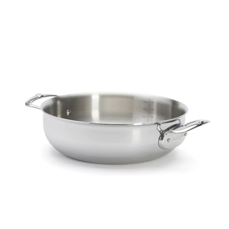 de Buyer - Affinity Rounded Sauté Pan with Lid, Two Handles, ø28cm - Lacbleu Wines - DB3745.28 - 3011243745280