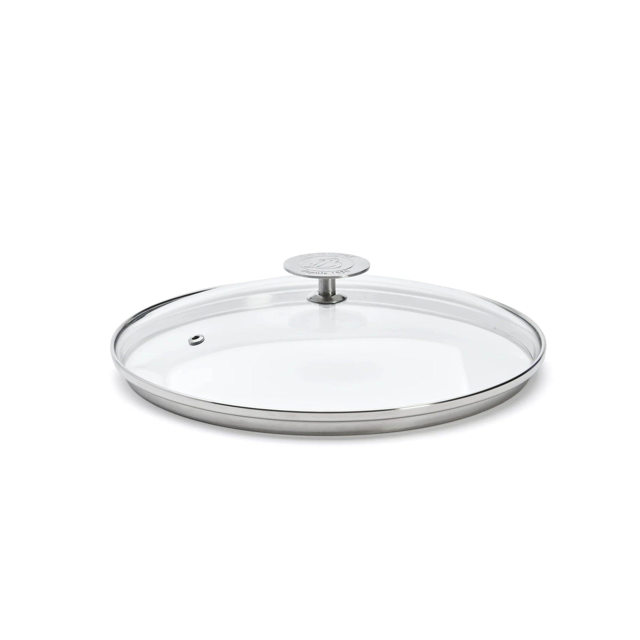 de Buyer - Glass Lid with Steel Knob, ø24cm - Lacbleu Wines - DB3429.24 - 3011243429241