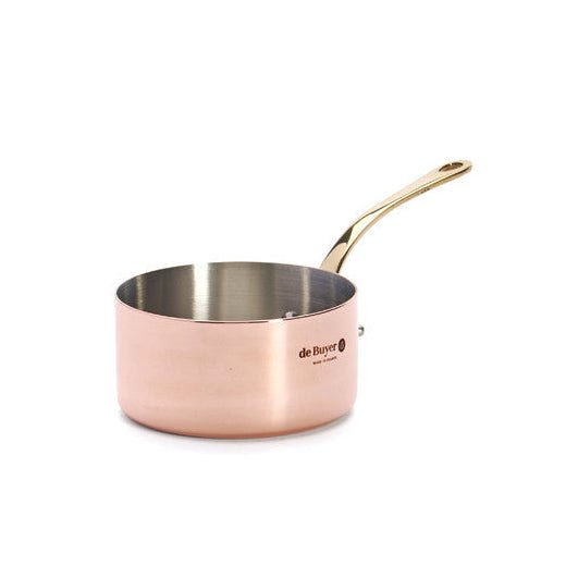 de Buyer - Inocuivre Saucepan, Brass Handle, ø9cm - Lacbleu Wines - DB6445.09 - 3011246445095