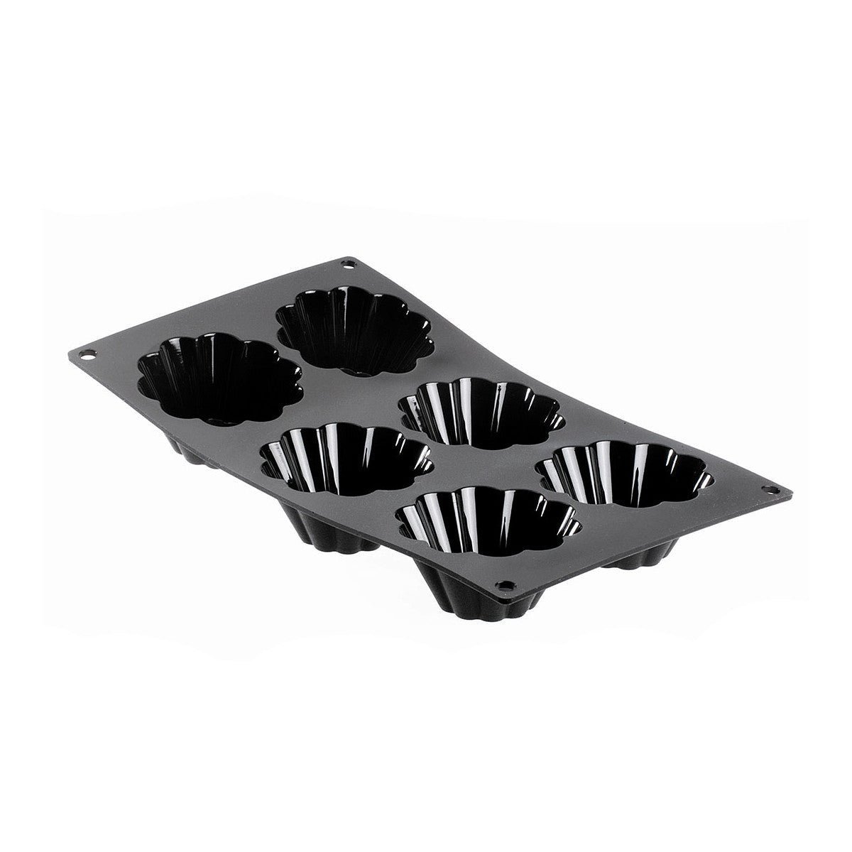 de Buyer - Moul'Flex - 6 Small Fluted Brioche Mould - Lacbleu Wines - DB1964.01 - 3011241964010