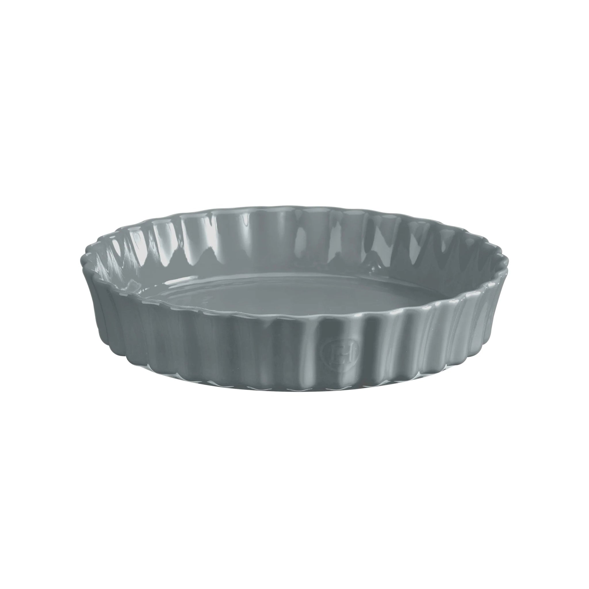 Emile Henry - Deep Flan Dish, ø28cm, Pearl Grey - Lacbleu Wines - EH806028 - 3289318060280