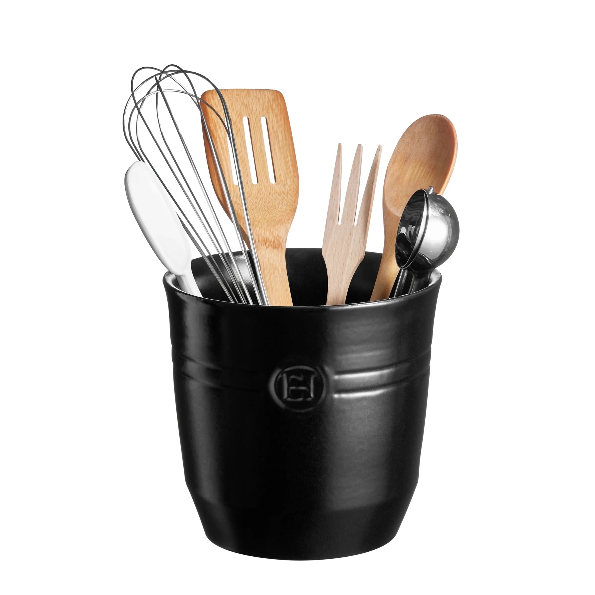 Emile Henry - Large Utensil Pot, ø17cm, Black Truffle - Lacbleu Wines - EH718737 - 3289317187377