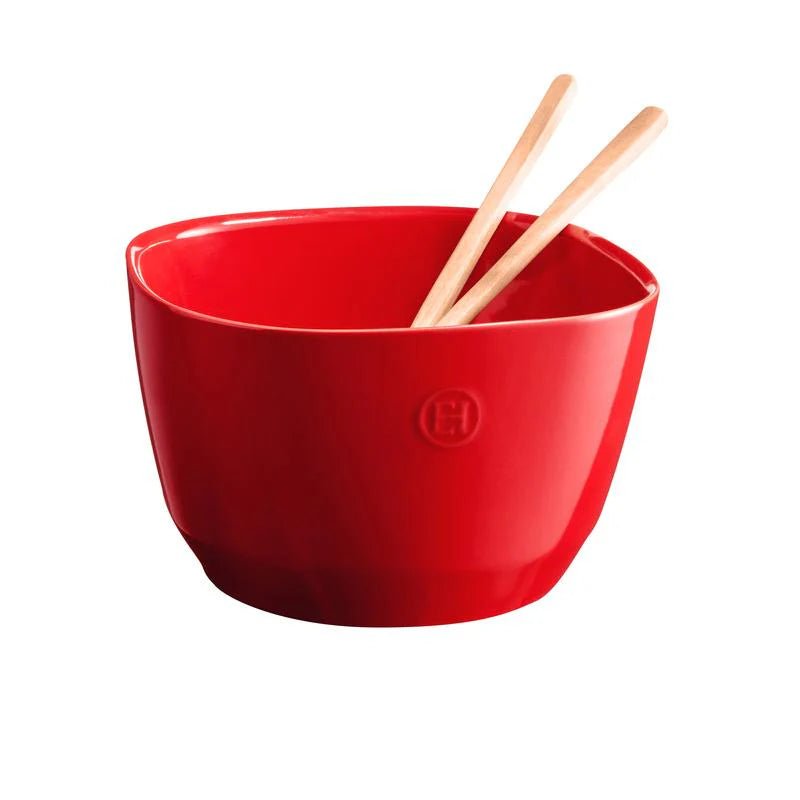 Emile Henry - Medium Salad Bowl, Burgundy - Lacbleu Wines - EH346594 - 3289313465943