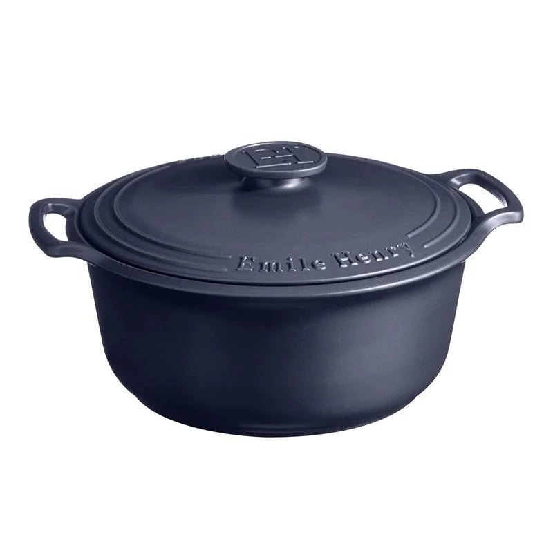 Emile Henry - Sublime Round Casserole, 6.5L, Indigo - Lacbleu Wines - EH664770 - 3289316647704