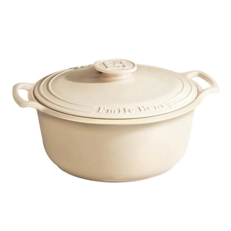 Emile Henry - Sublime Round Casserole, 6.5L, Sable - Lacbleu Wines - EH564770 - 3289315647705