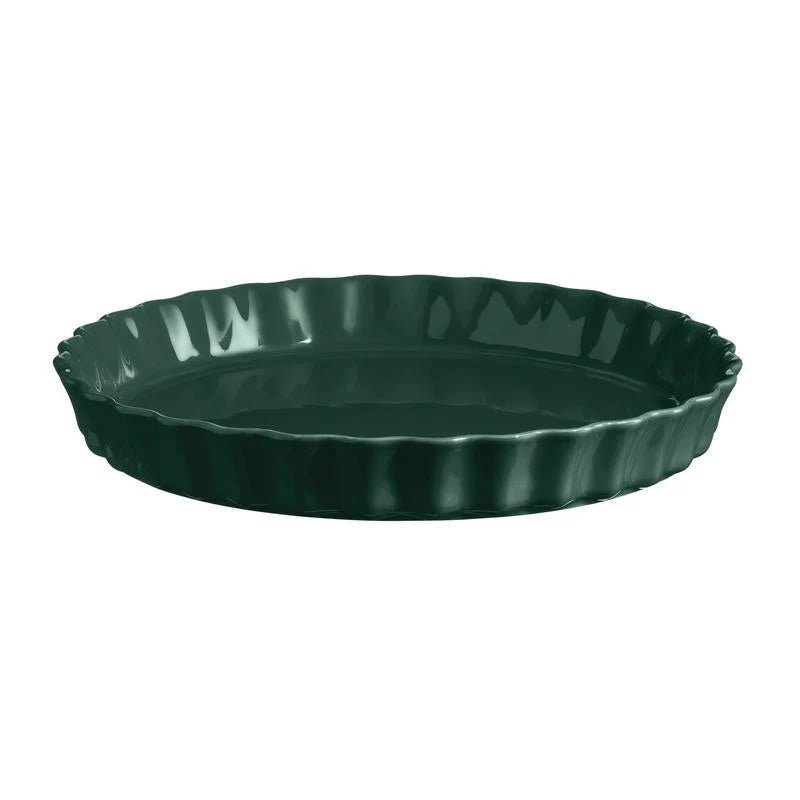 Emile Henry - Tart Dish, ø29.5cm, Cedar Green - Lacbleu Wines - EH076031 - 3289310760317