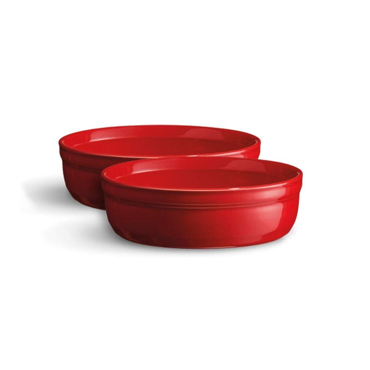 Emile Henry - Twin Ceramic Crème Brûlée Ramekin Set, Burgundy - Lacbleu Wines - EH344013 - 3289313440131