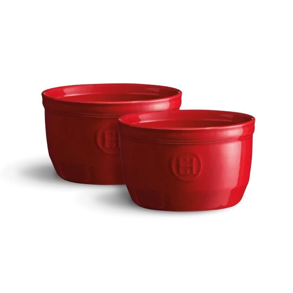 Emile Henry - Twin Ceramic Ramekin Set, No 10, Burgundy - Lacbleu Wines - EH344010 - 3289313440100