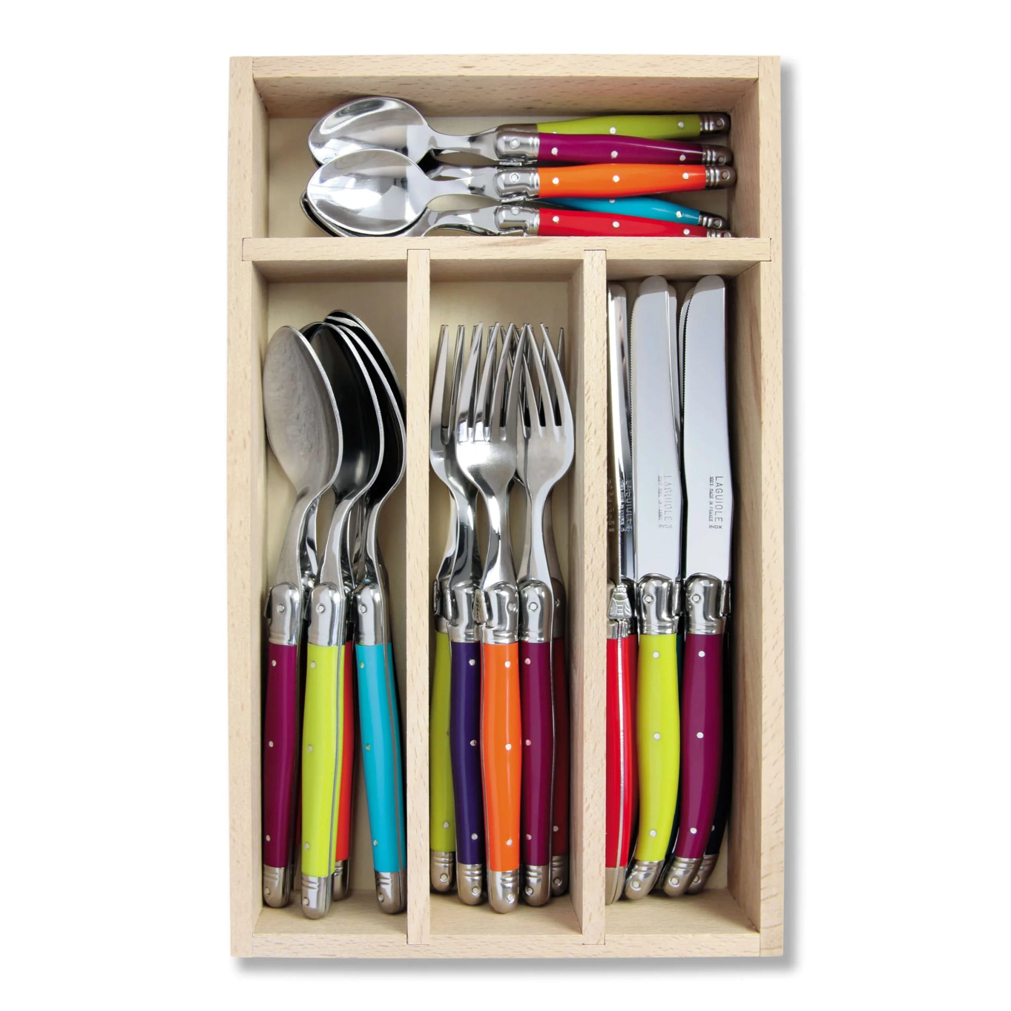 Laguiole par André Verdier - 24 Piece Cutlery Set - Lacbleu Wines - K57M - 3289490010974