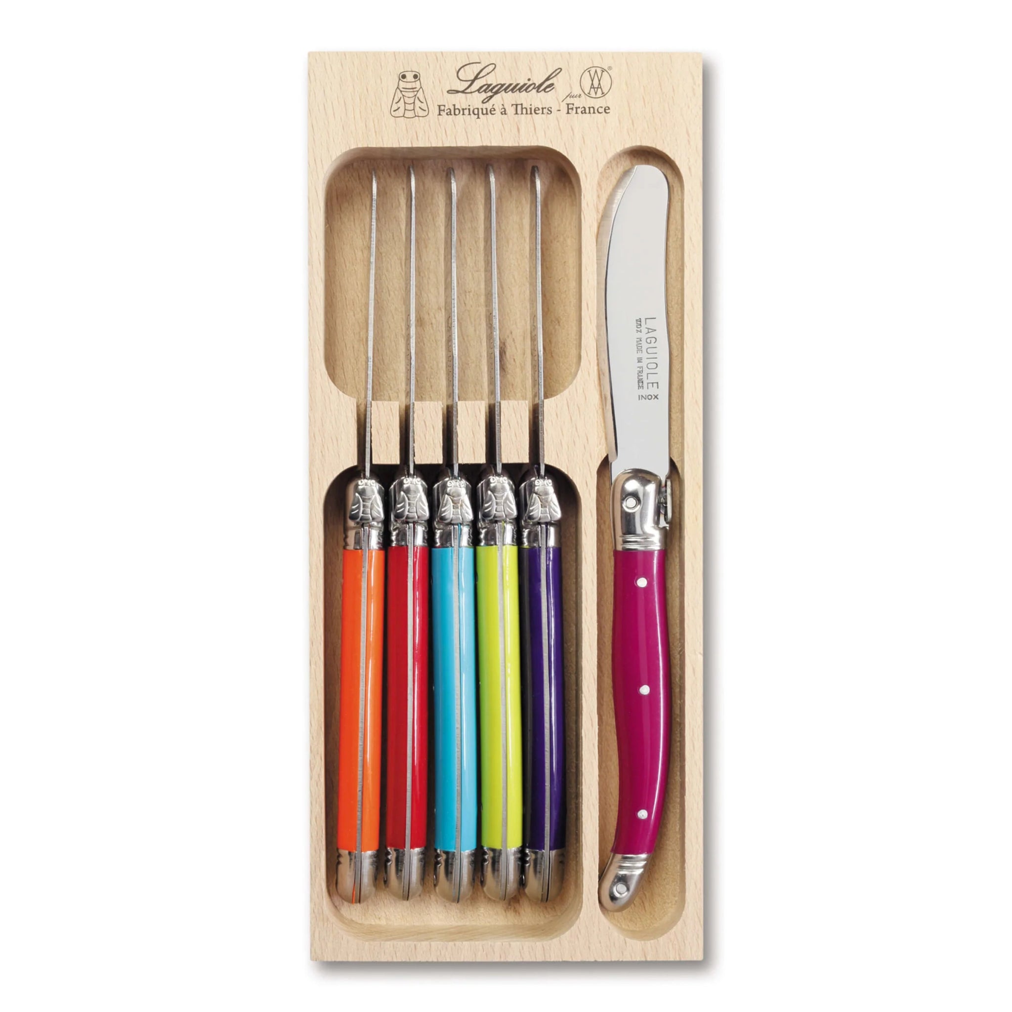 Laguiole par André Verdier - 6 Piece Butter Knife Set - Lacbleu Wines - K55M - 3289490005710