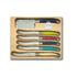 Laguiole par André Verdier - 6 Piece Cheese Knife Set, Bright - Lacbleu Wines - K71M - 3289490006250