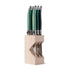 Laguiole par André Verdier - 6 Piece Steak Knife Set in Knife Block - Lacbleu Wines - K50G - 3289490046485