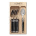 Laguiole par André Verdier - 6 Piece Teaspoon Set, Black - Lacbleu Wines - K54N - 3289490008414