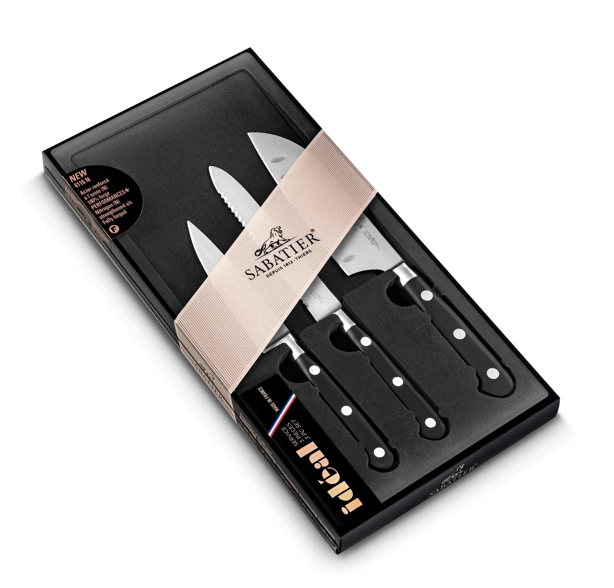 Lion Sabatier - Ideal 3 Piece Mini - Santoku Kniife Set - Lacbleu Wines - LS892380 - 3269418923807