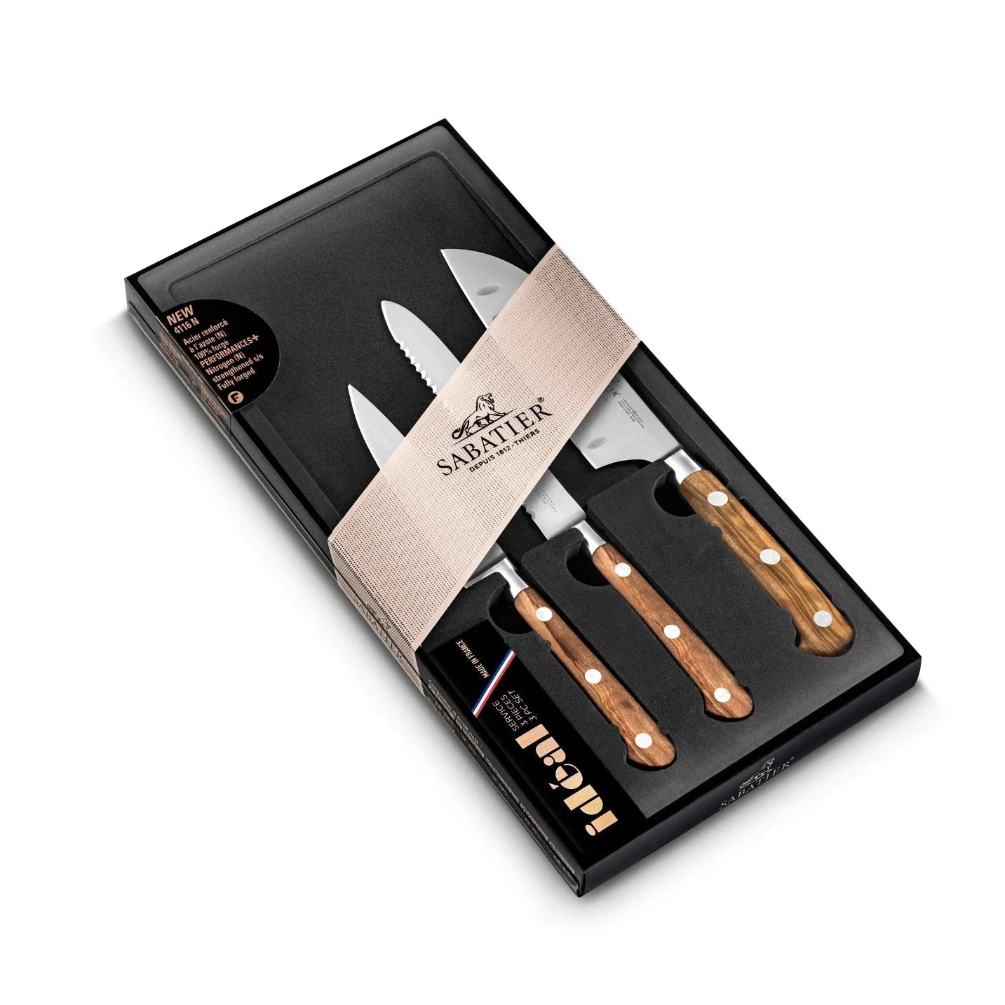 Lion Sabatier - Ideal Provençao 3 Piece Mini - Santoku Knife Set - Lacbleu Wines - LS892385 - 3269418923852