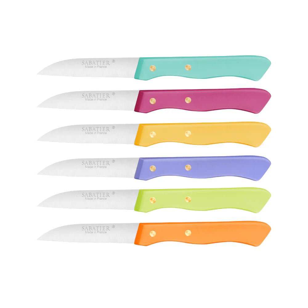 Lion Sabatier - Serie 197 - 6 Piece Paring Knife Set, 7cm, Mixed Colours - Lacbleu Wines - LS197188 - 3269411971881