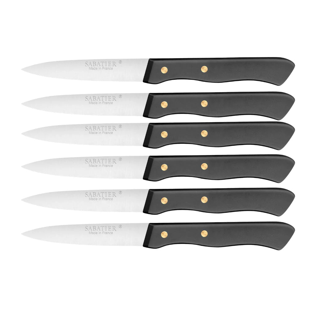 Lion Sabatier - Serie 197 - 6 Piece Paring Knife Set, 9cm, Black - Lacbleu Wines - LS197060 - 3269411970600