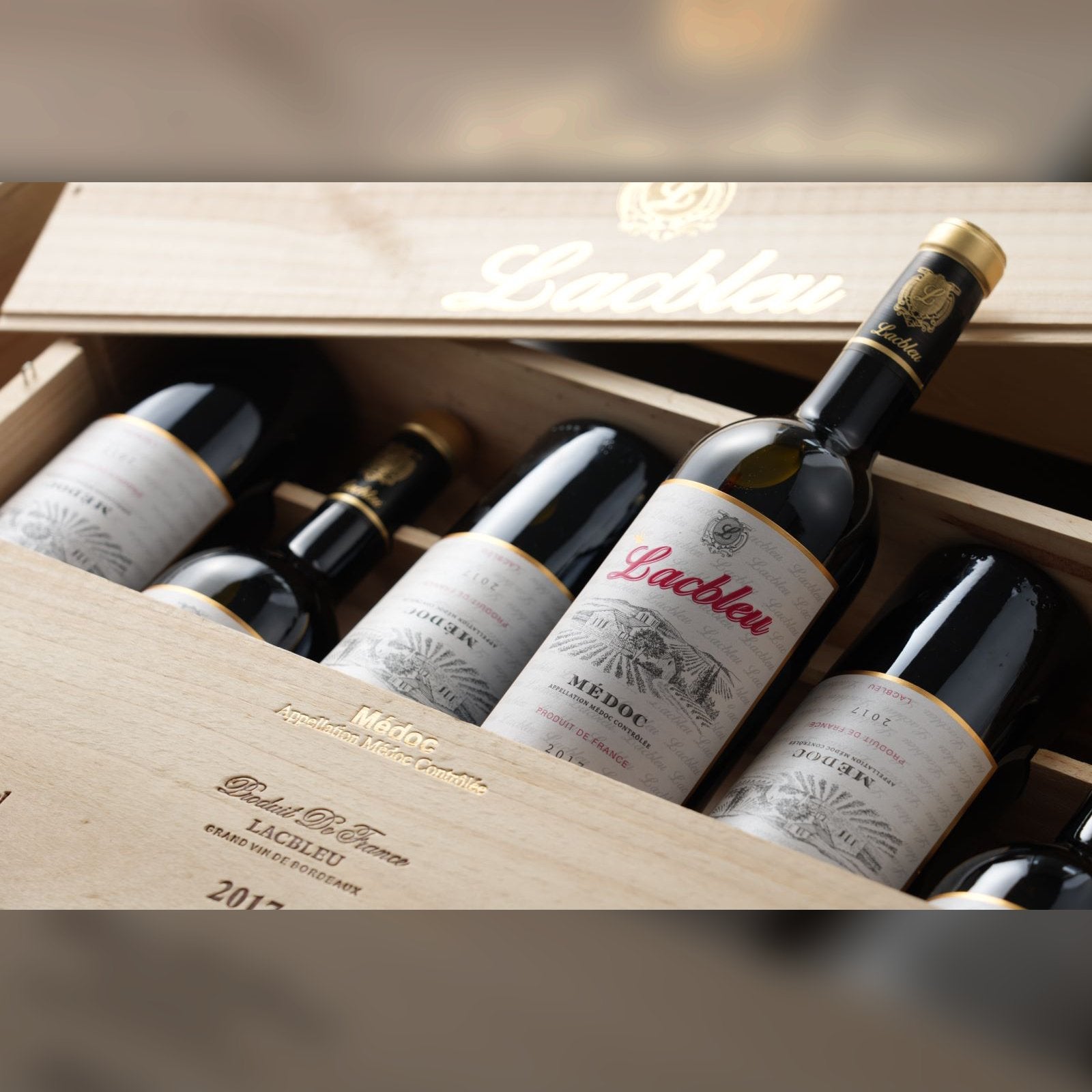 Château Lacbleu - Médoc 2017, Wooden Case - Lacbleu Wines - 5070002161127 - 5070002161127